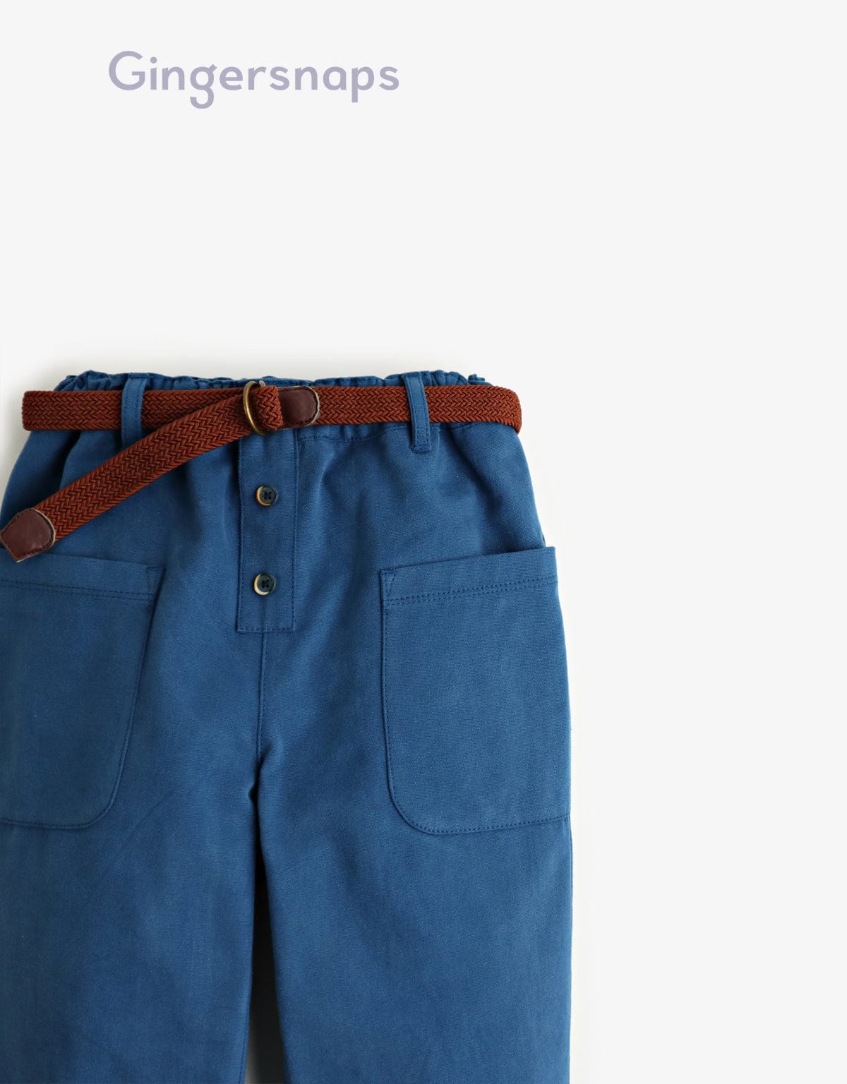 جينجرسنابس بنطلون أولادي بسوار مطاطي وجيوب أمامية أزرق