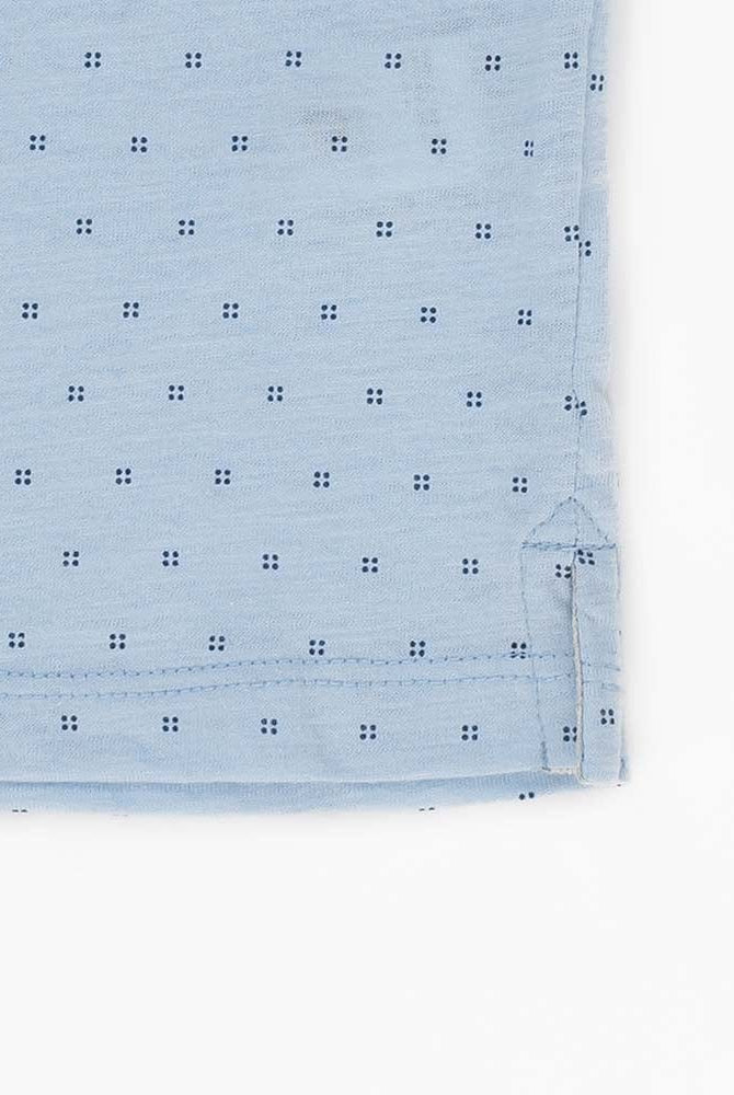 جينجرسنابس تيشيرت ولادي بولو سادة بأزرار أزرق سماوي