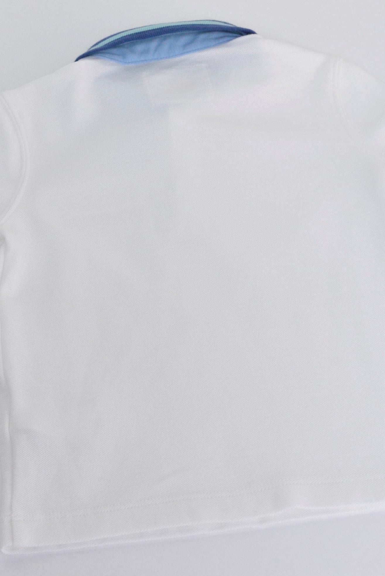 جينجرسنابس تي شيرت بولو ولادي يادة بياقة مخططة بأزرار أمامية أبيض