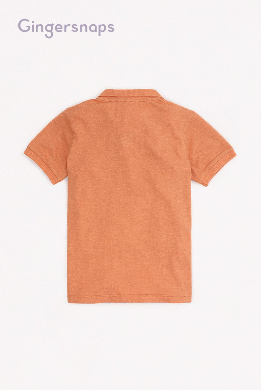جينجرسنابس تيشيرت بولو سادة بكم مطاطي ولادي برتقالي