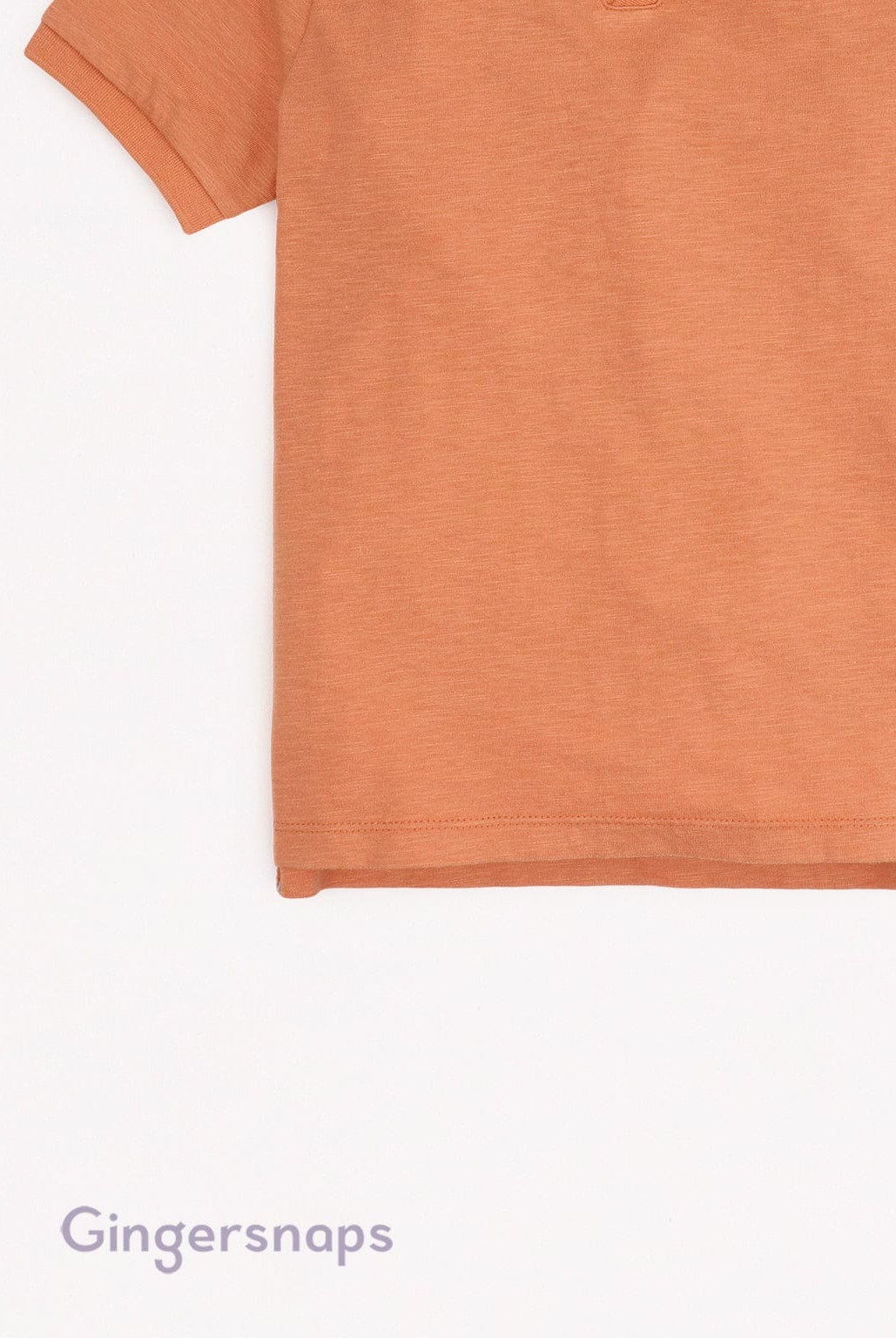 جينجرسنابس تيشيرت بولو سادة بكم مطاطي ولادي برتقالي