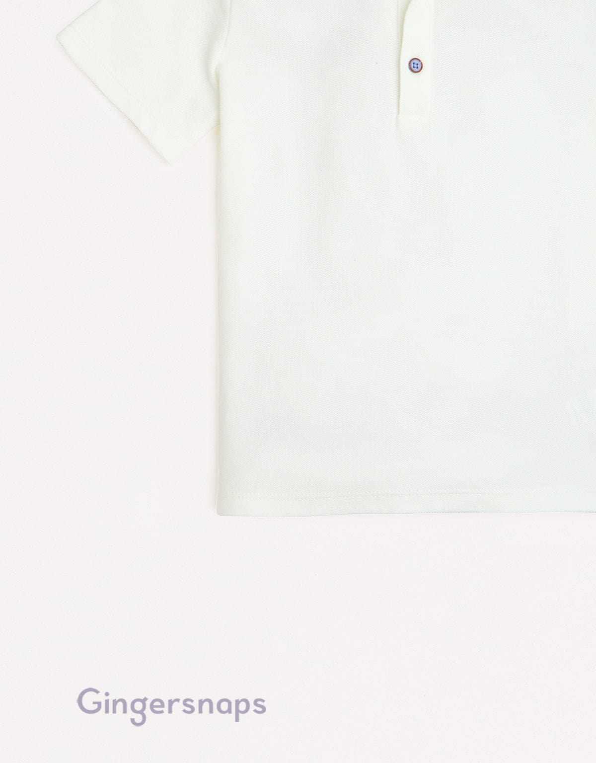 جينجرسنابس تيشيرت بولو سادة بنص رقبة جينز ولادي أوف وايت