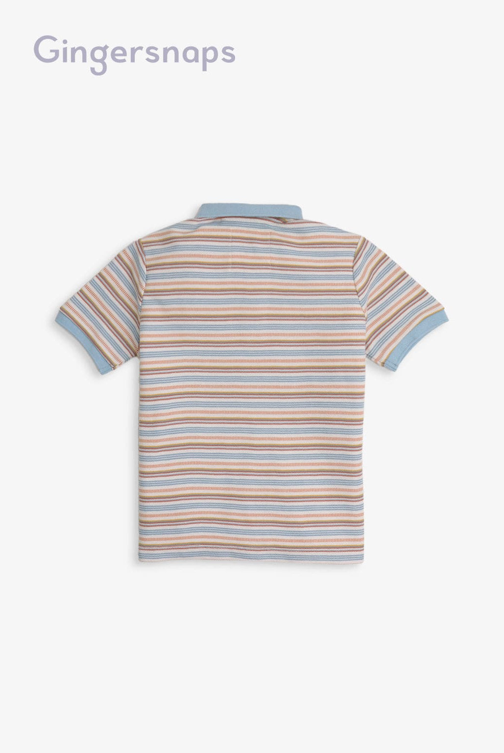 جينجرسنابس تيشيرت أولادي نص كم مخطط بالعرض ألوان متعدد الألوان