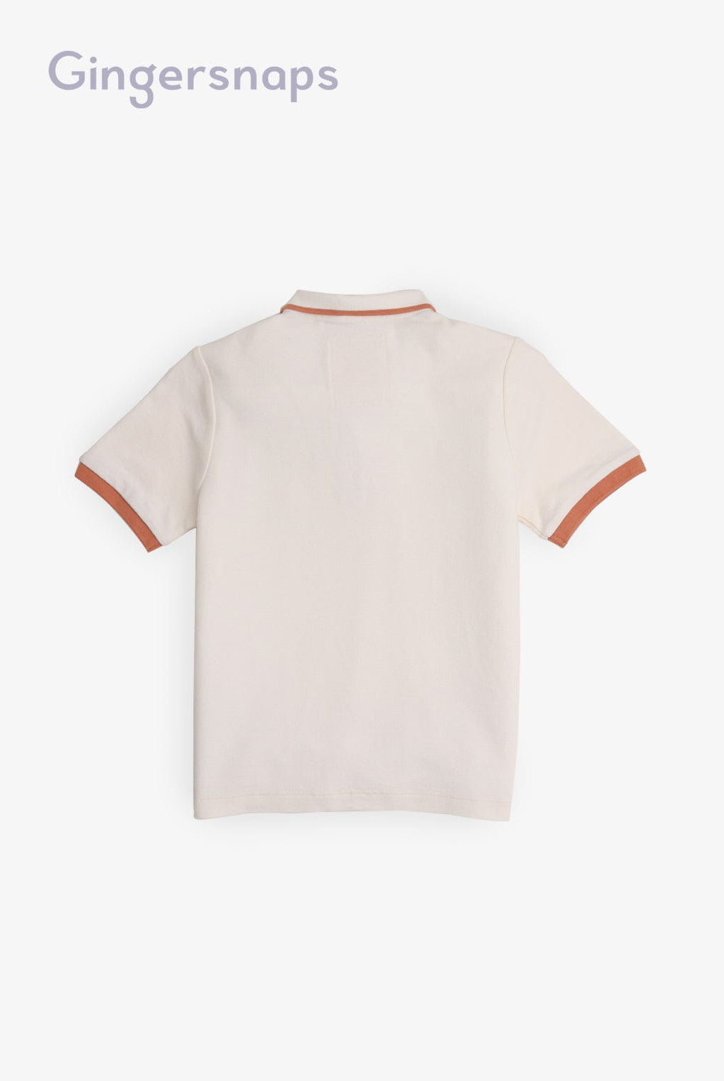 جينجرسنابس تيشيرت سادة بأزرار أمامية كم قصير أولادي أبيض