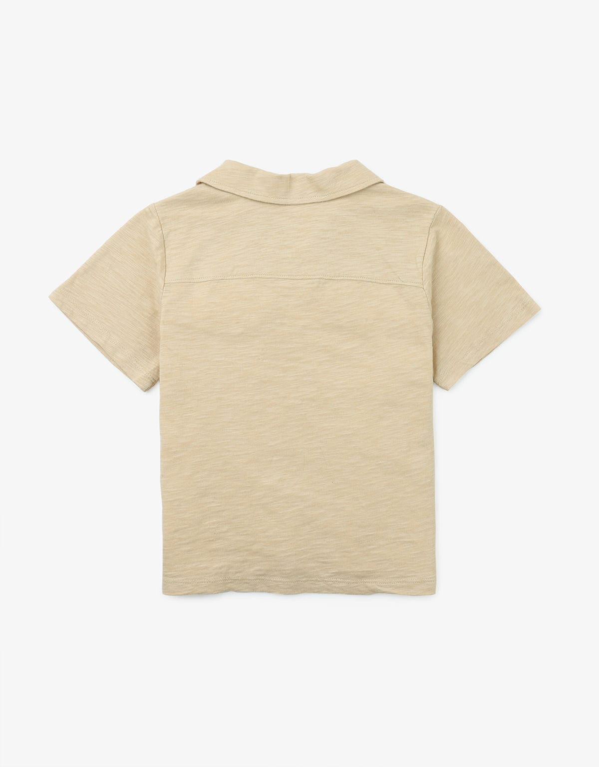 جينجرسنابس تيشيرت أولادي نص كم بجيب جانبي منقوش بيج