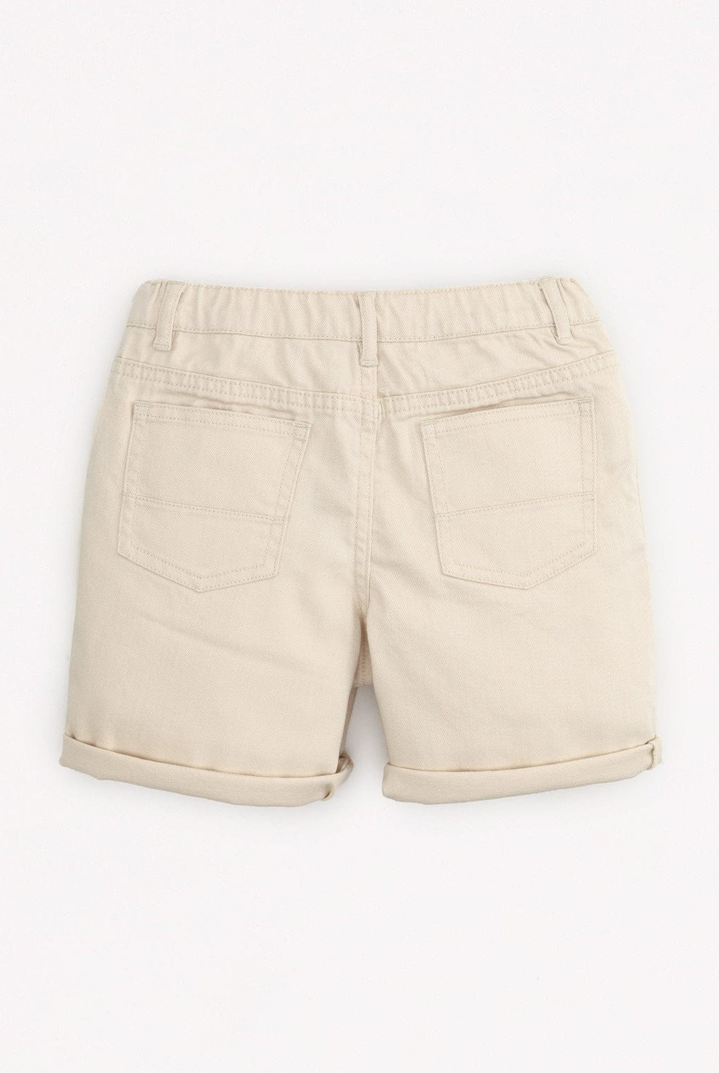 جينجرسنابس شورت ولادي سادة برباط منقوش البيج