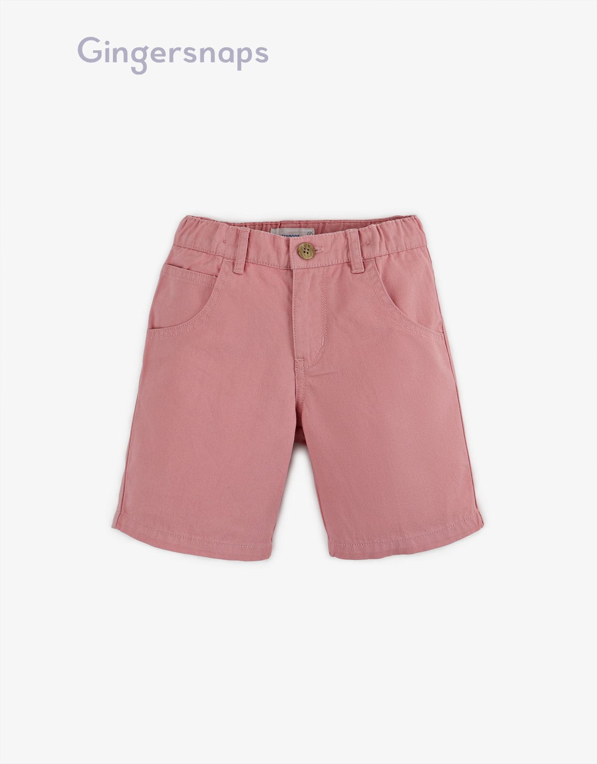 جينجرسنابس شورت ولادي سادة بجيوب جانبية وردي