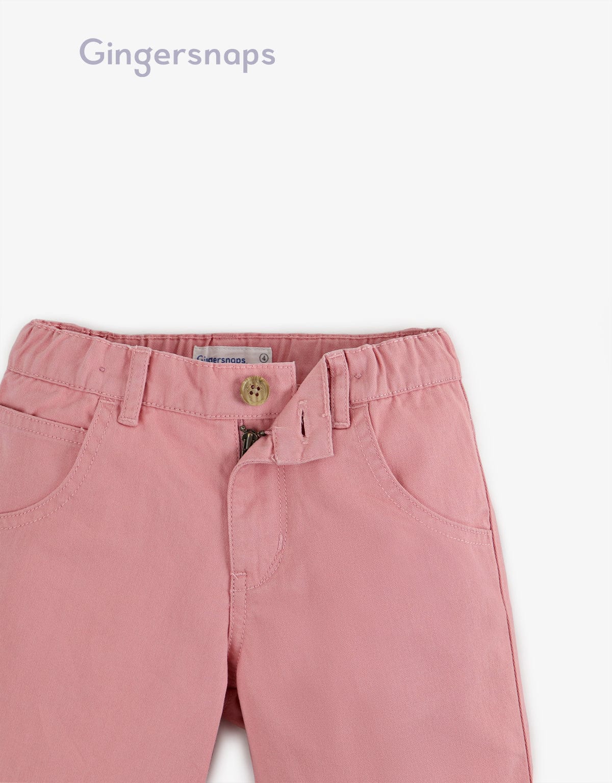 جينجرسنابس شورت ولادي سادة بجيوب جانبية وردي