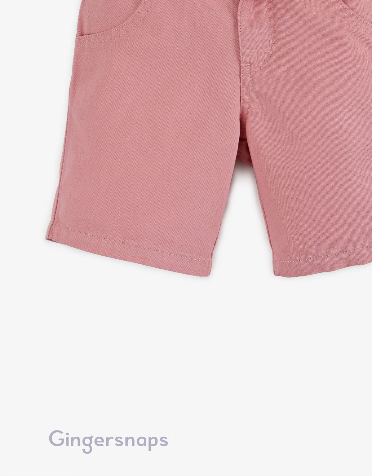 جينجرسنابس شورت ولادي سادة بجيوب جانبية وردي