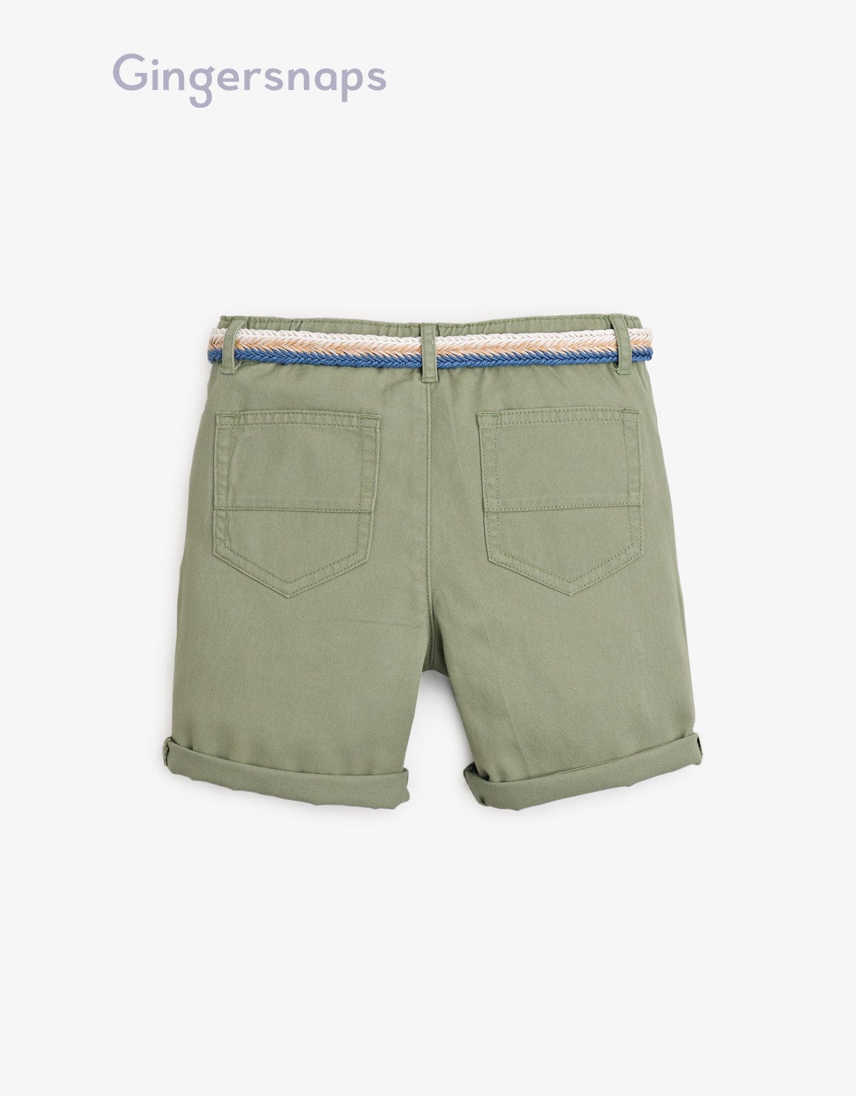 جينجرسنابس شورت جيشي ولادي سادة أخضر