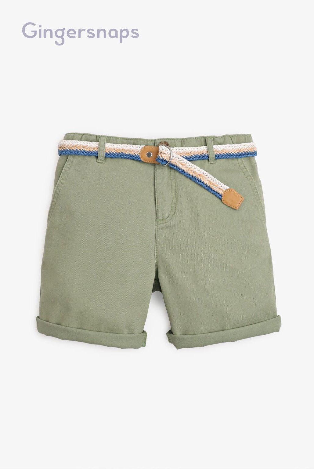 جينجرسنابس شورت جيشي ولادي سادة أخضر