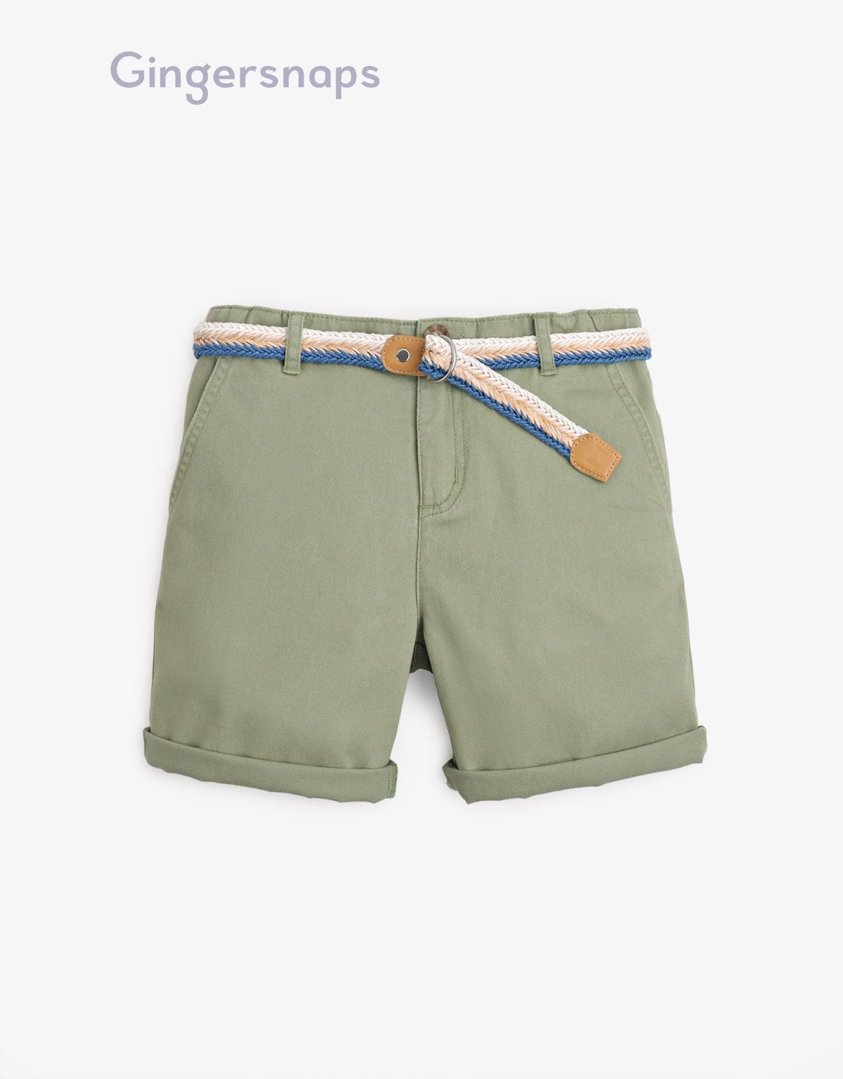 جينجرسنابس شورت جيشي ولادي سادة أخضر