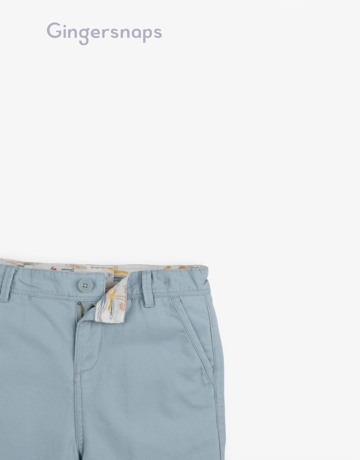 جينجرسنابس شورت سادة بجيوب جانبية أولادي أزرق