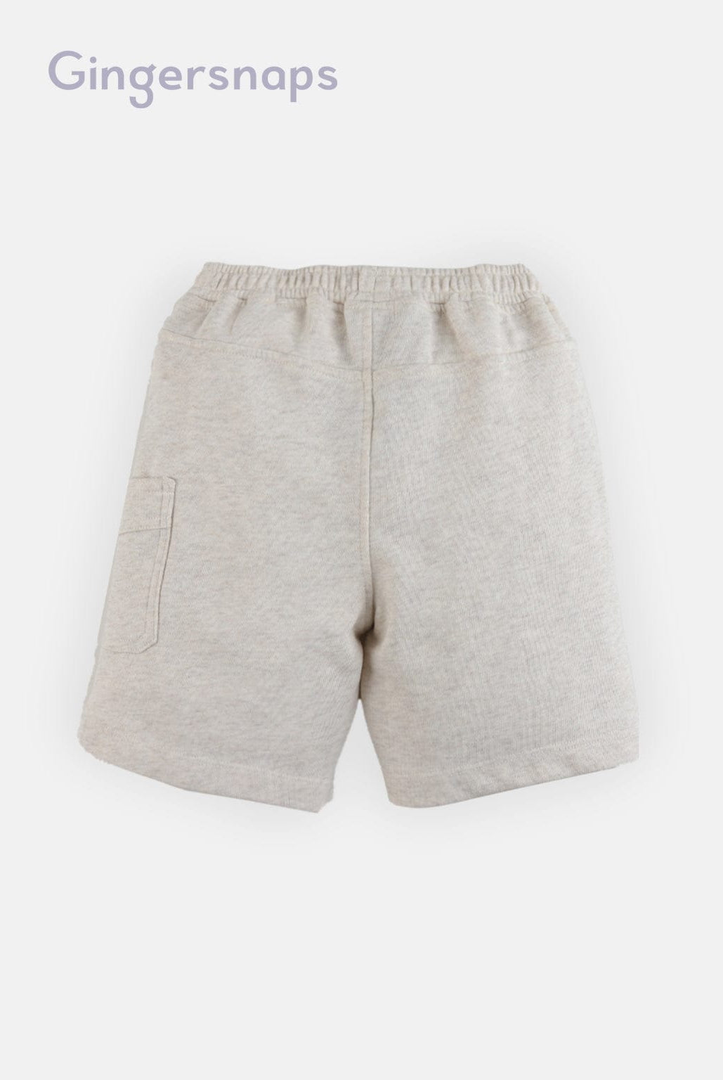 جينجرسنابس شورت سادة بجيب جانبي أولادي رمادي