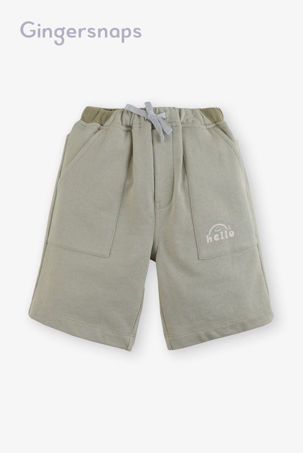 جينجرسنابس شورت أولادي بطبعة على الجانب وفيونكة أخضر