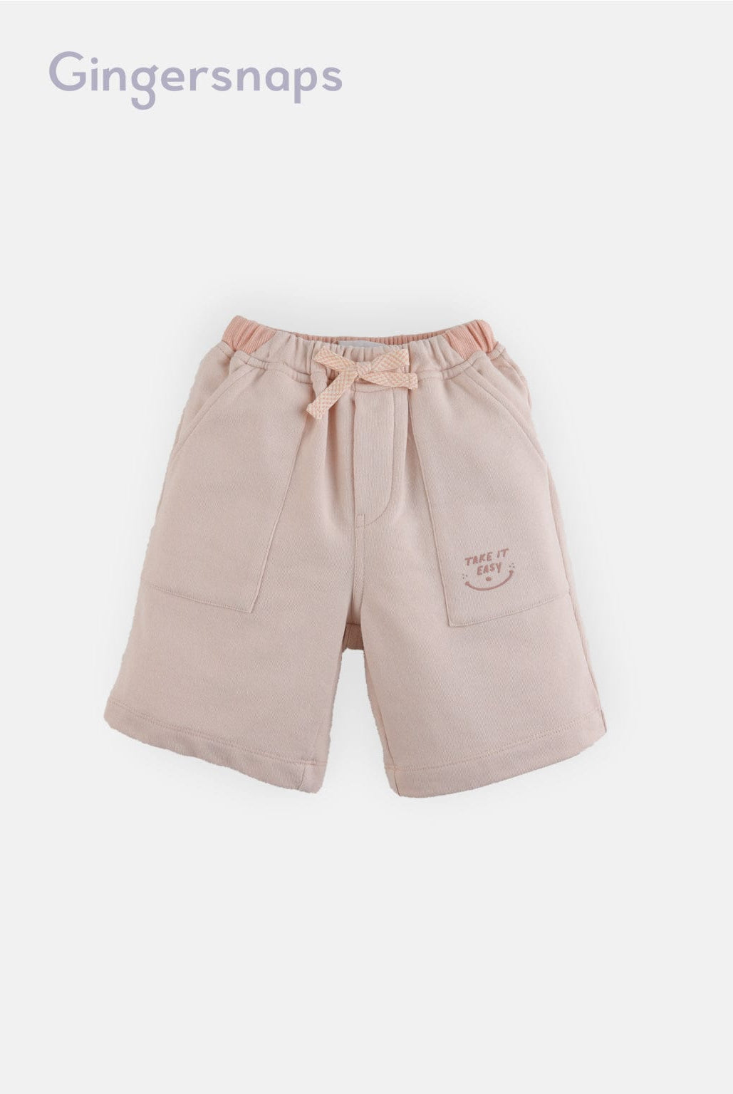 جينجرسنابس شورت سادة بطبعة على الجانب أولادي وردي