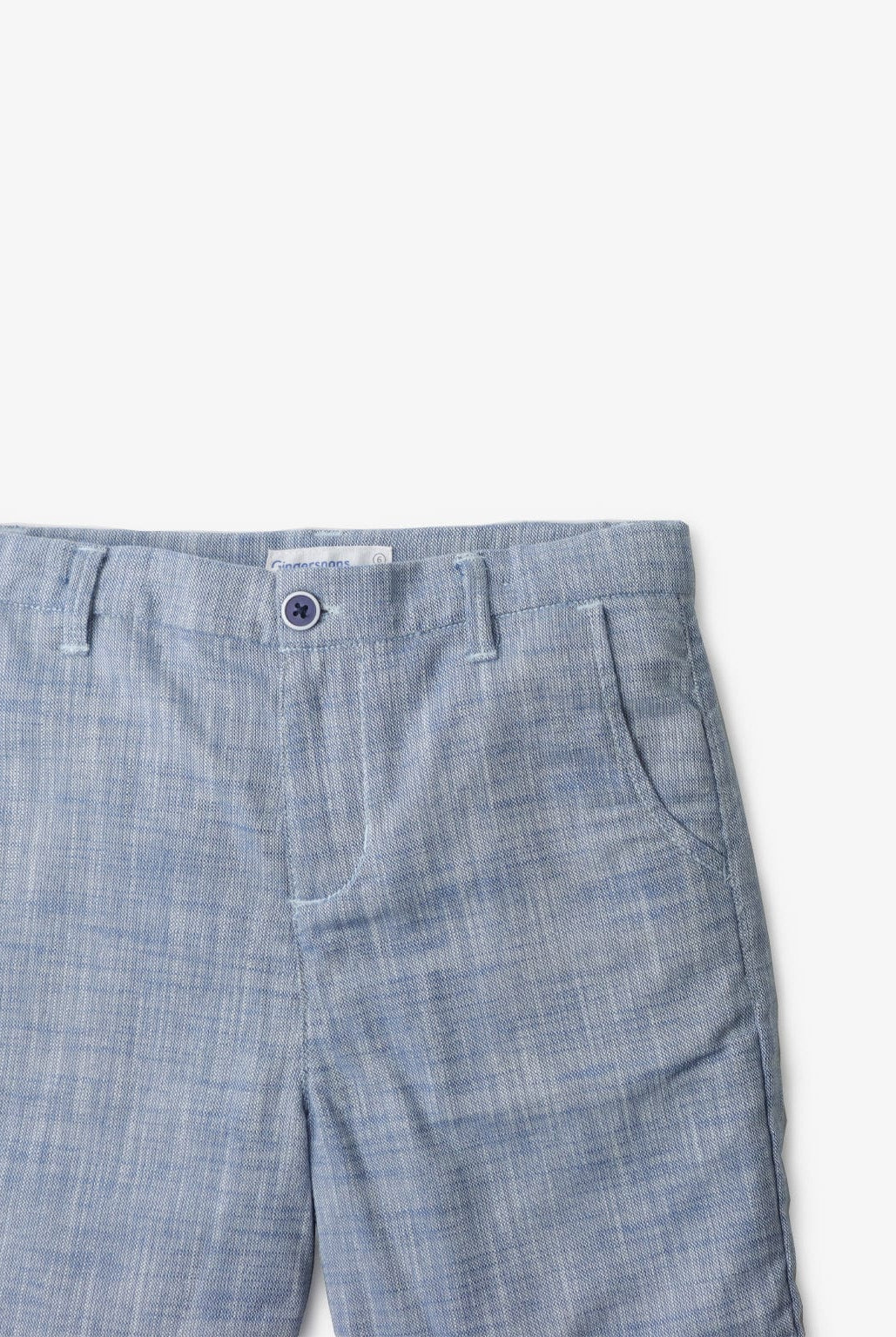 جينجرسنابس شورت مخطط بالطو وجيوب جانبية أولادي أزرق