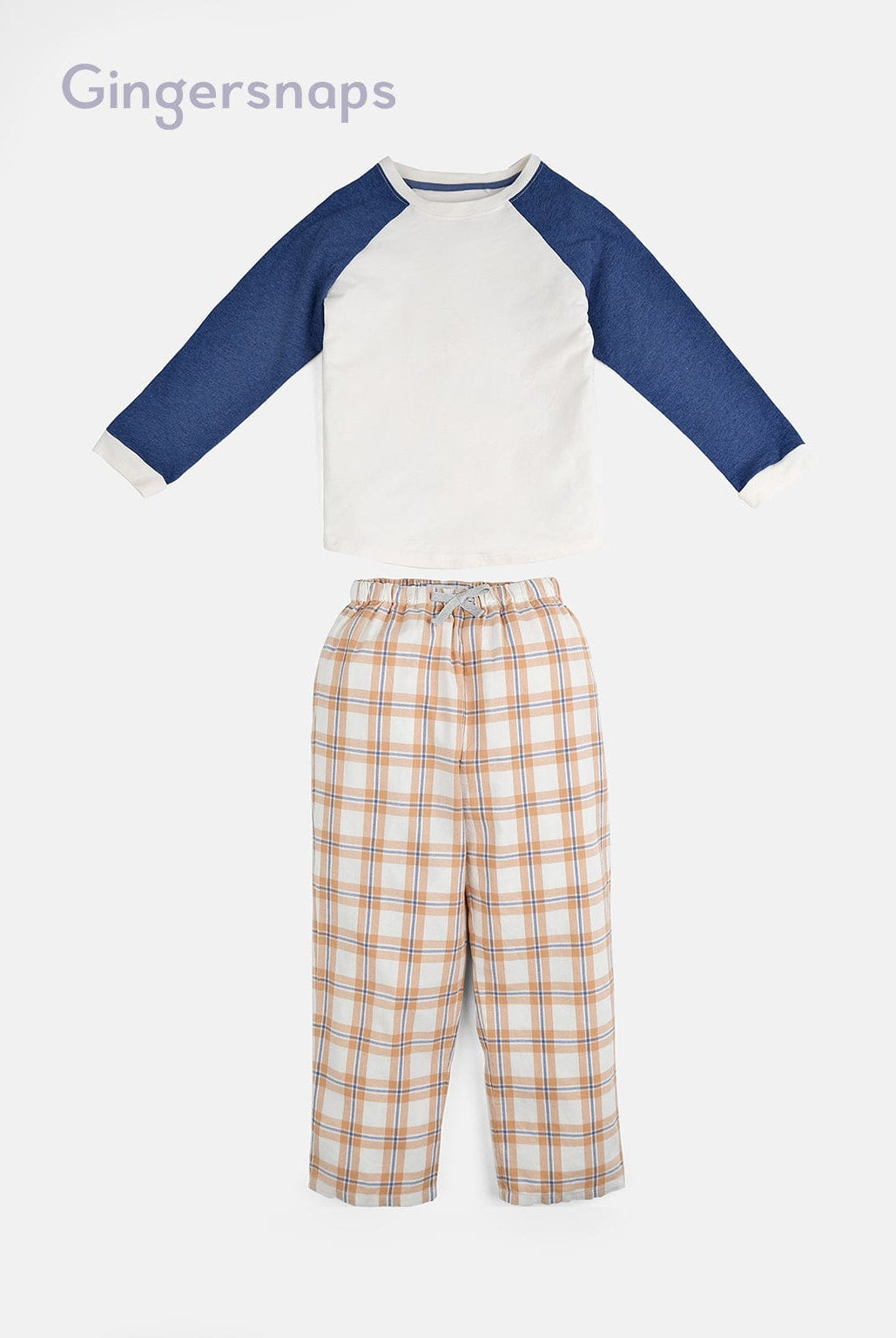 جينجرسنابس بيجامة ولادي للمنزل ببنطلون كاروهات متعدد الألوان