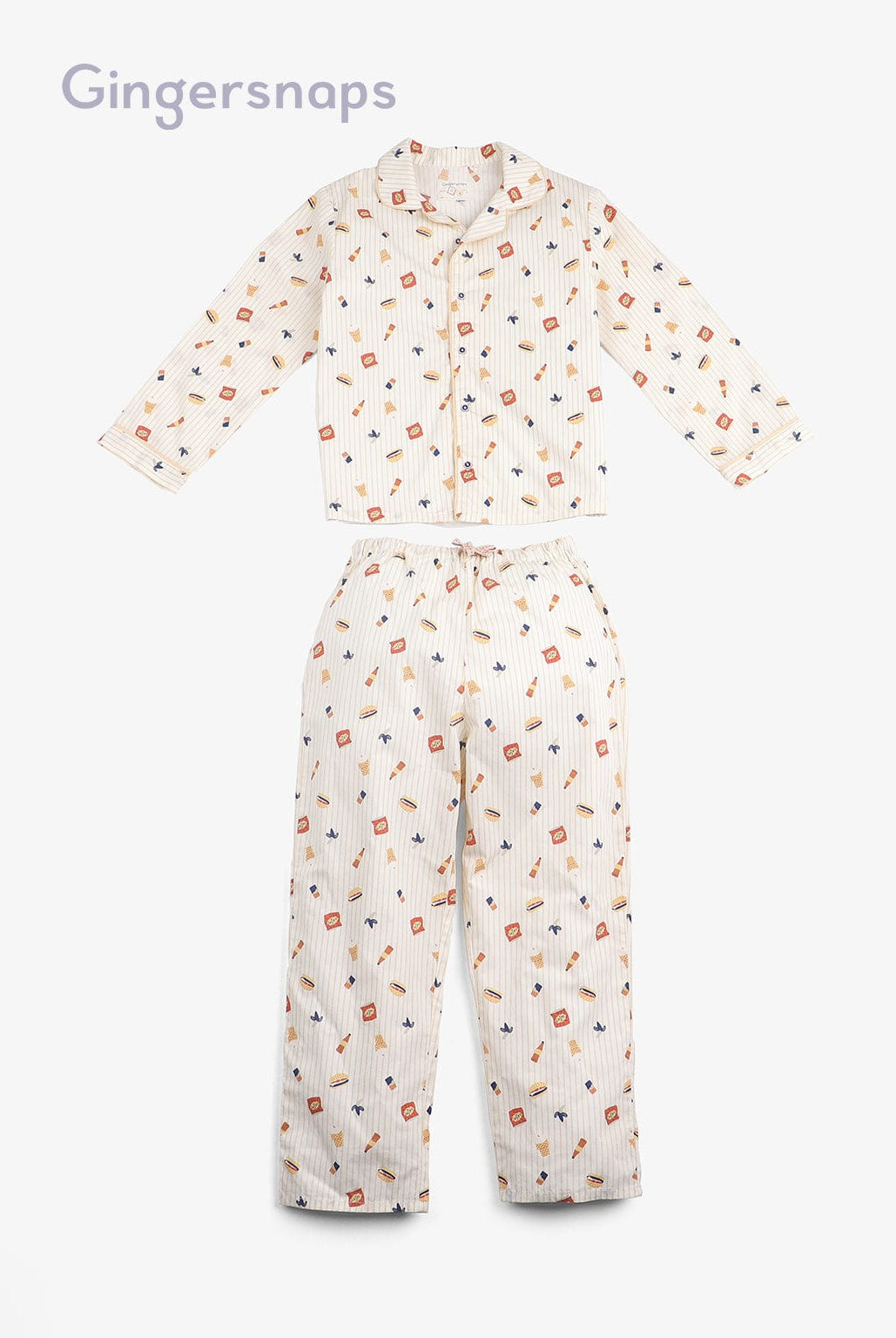 جينجرسنابس بيجامة ولادي للمنزل بنقشات رقيقة متعدد الألوان