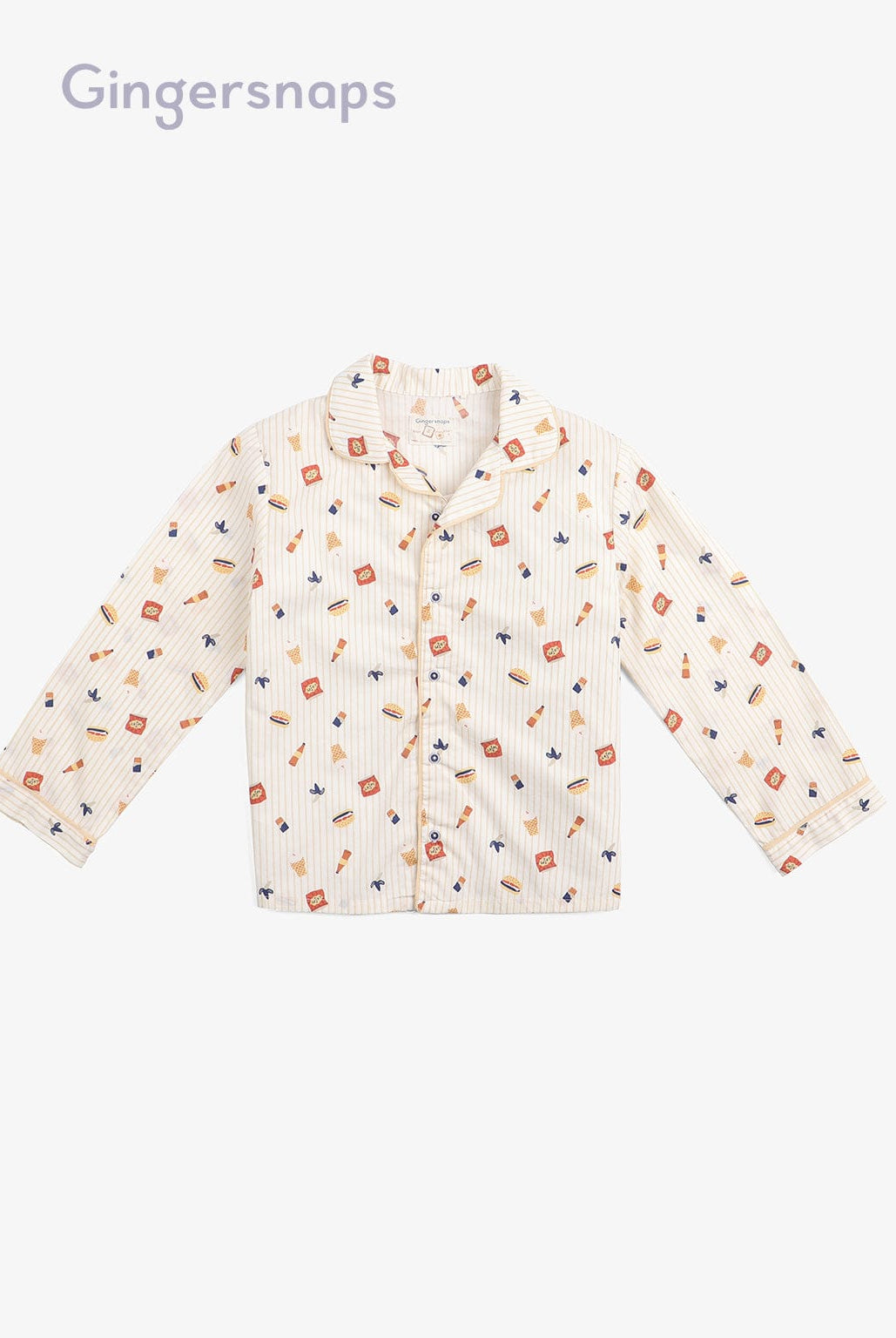 جينجرسنابس بيجامة ولادي للمنزل بنقشات رقيقة متعدد الألوان