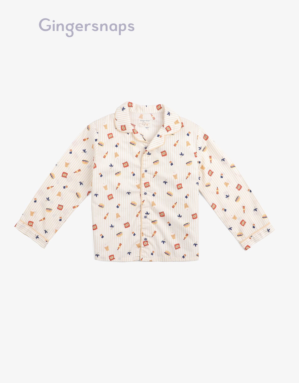 جينجرسنابس بيجامة ولادي للمنزل بنقشات رقيقة متعدد الألوان