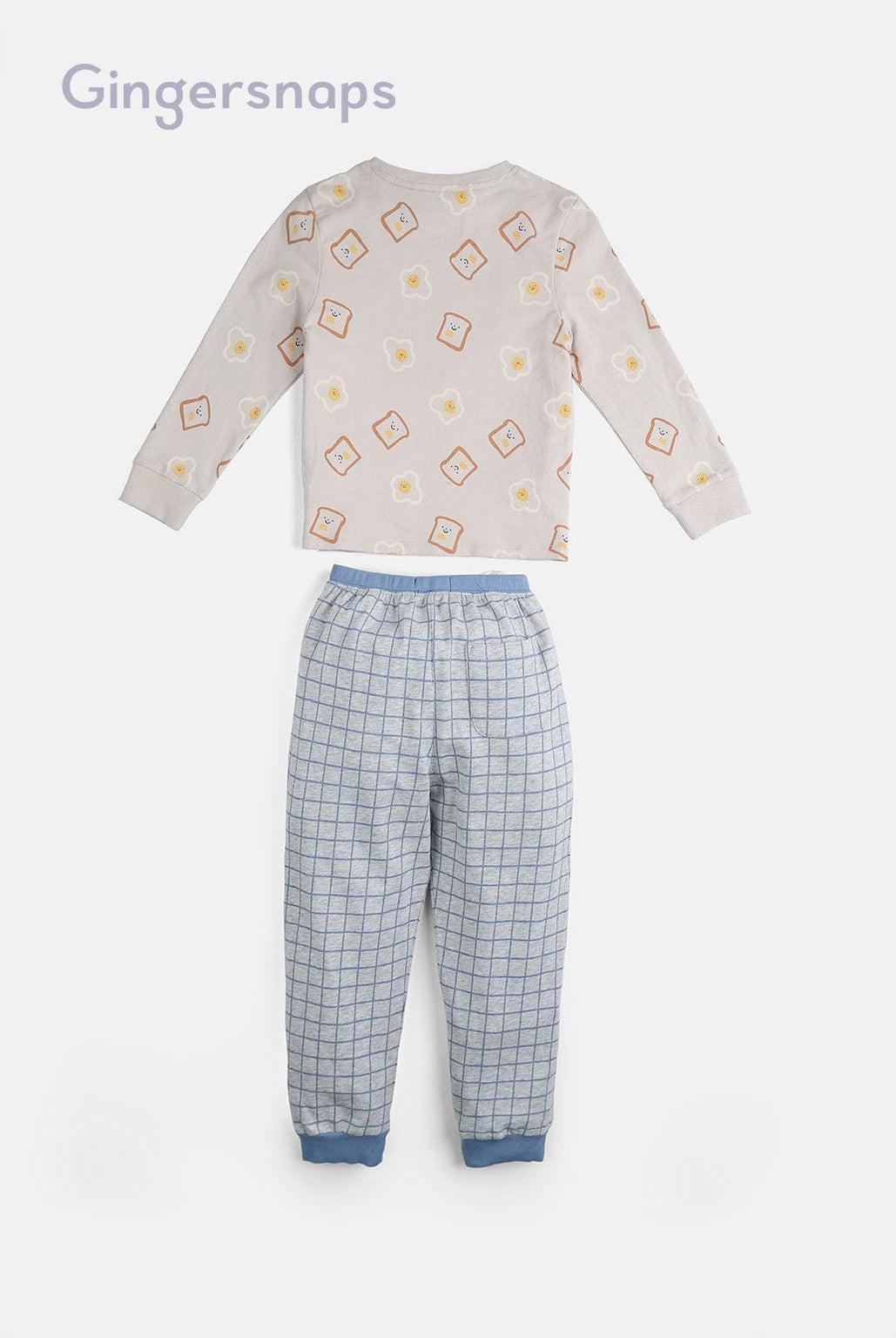 جينجرسنابس بيجامة ولادي للمنزل ببنطلون كاروهات بأستك مطاطى متعدد الألوان