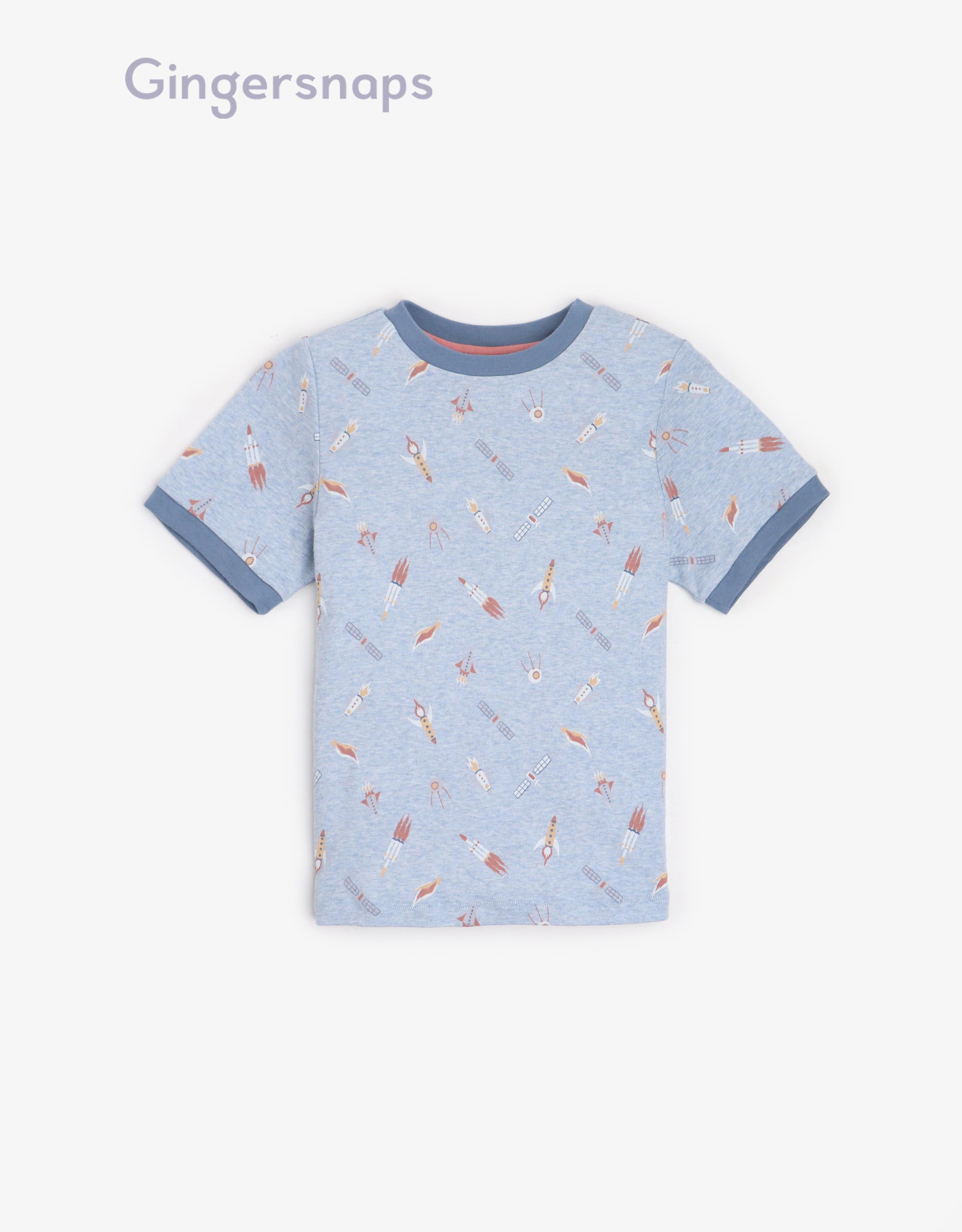 جينجرسنابس شورت ولادي قطن سادة أزرق