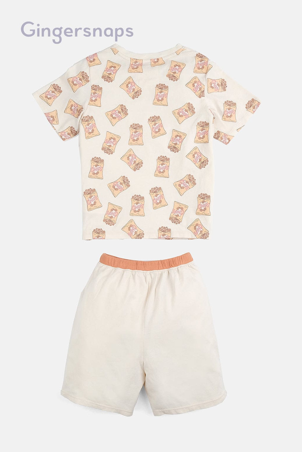 جينجرسنابس بيجامة بشورت ولادي للمنزل نص كم مطبوعة متعدد الألوان