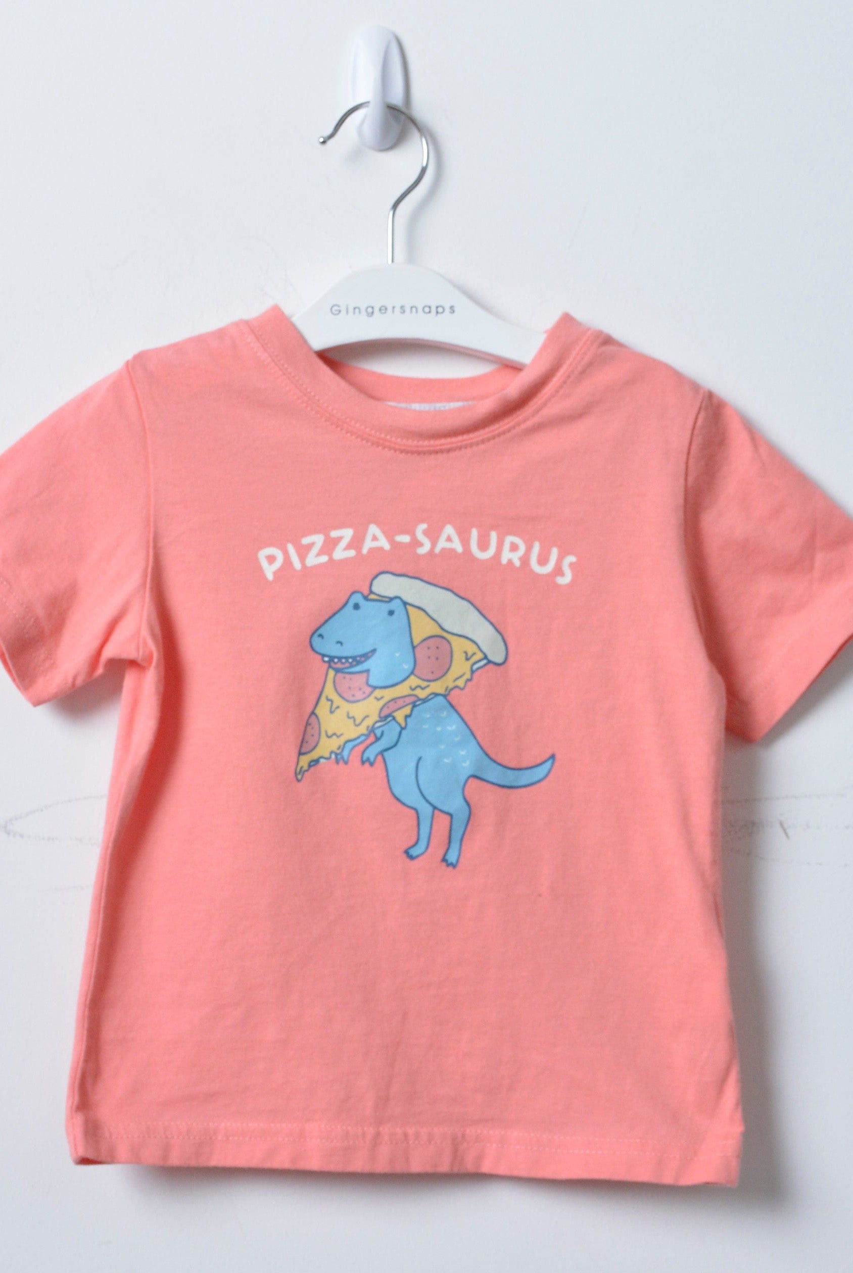 جينجرسنابس تي شيرت قطن أولادي بطبعة علي الصدر مرجاني محترق