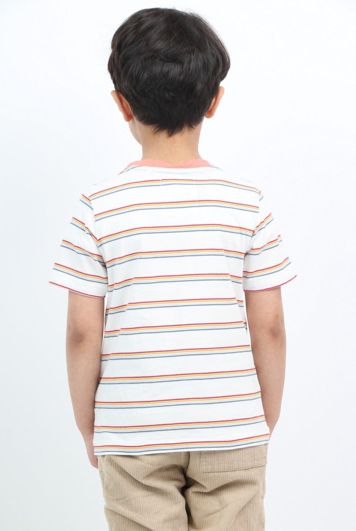 جينجرسنابس تي شيرت ولادي نص كم متعدد الألوان