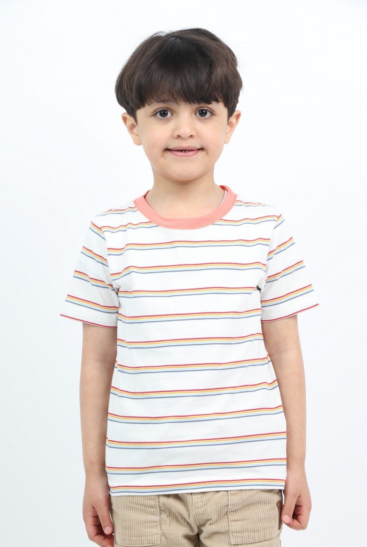 جينجرسنابس تي شيرت ولادي نص كم متعدد الألوان