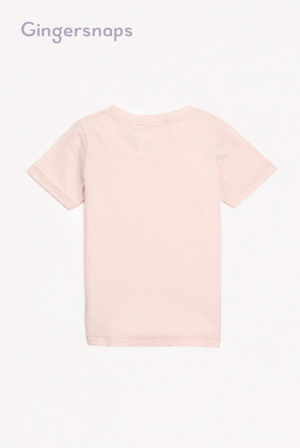 جينجرسنابس تي شيرت ولادي بطبعة أمامية كم قصير وردي
