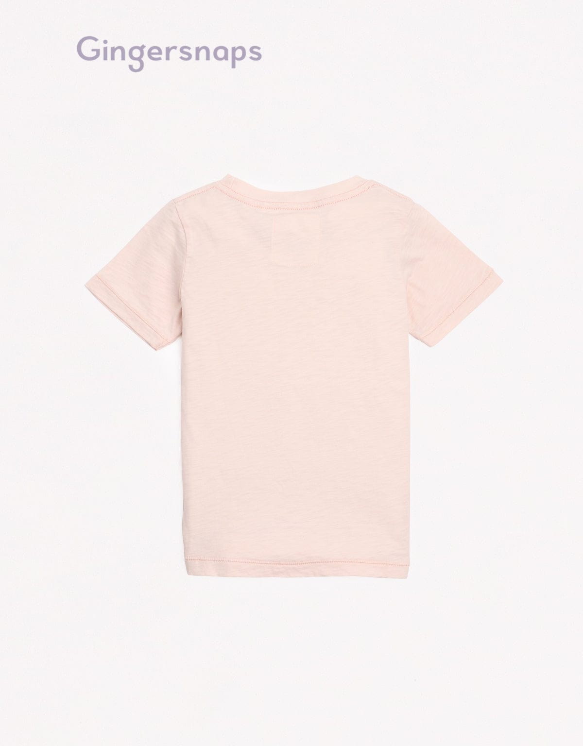 جينجرسنابس تي شيرت ولادي بطبعة أمامية كم قصير وردي