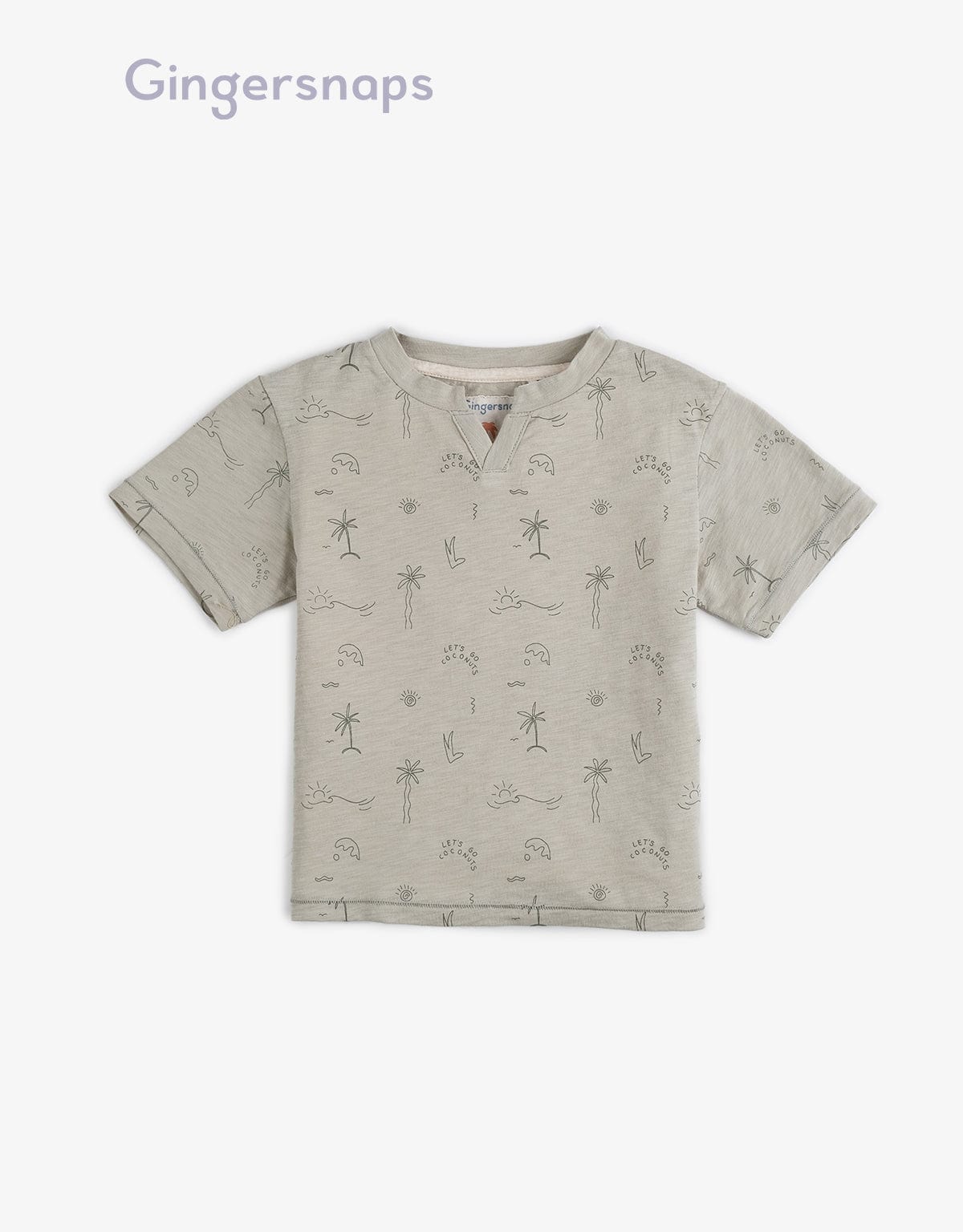 جينجرسنابس تي شيرت ولادي بطبعة أشجار أخضر