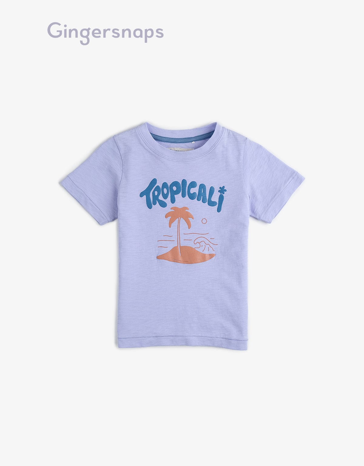 جينجرسنابس تي شيرت ولادي بطبعة أمامية بنفسجي
