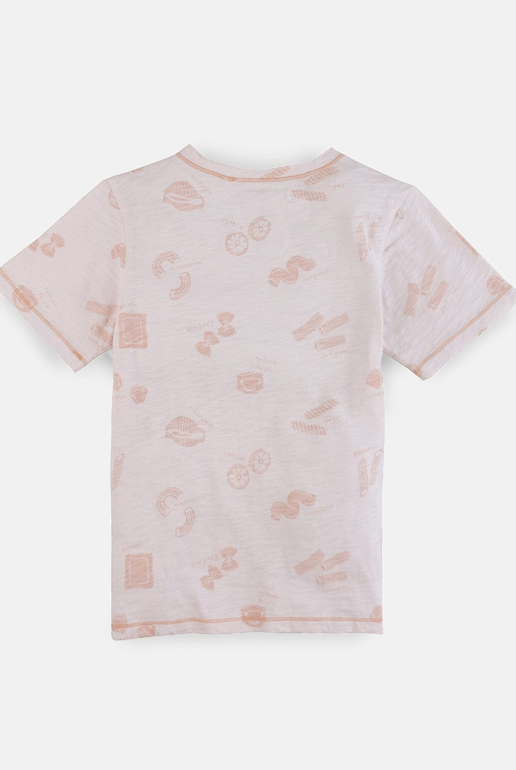 جينجرسنابس تيشيرت أولادي بياقة دائرية منقوش بتطريز على الياقة أبيض