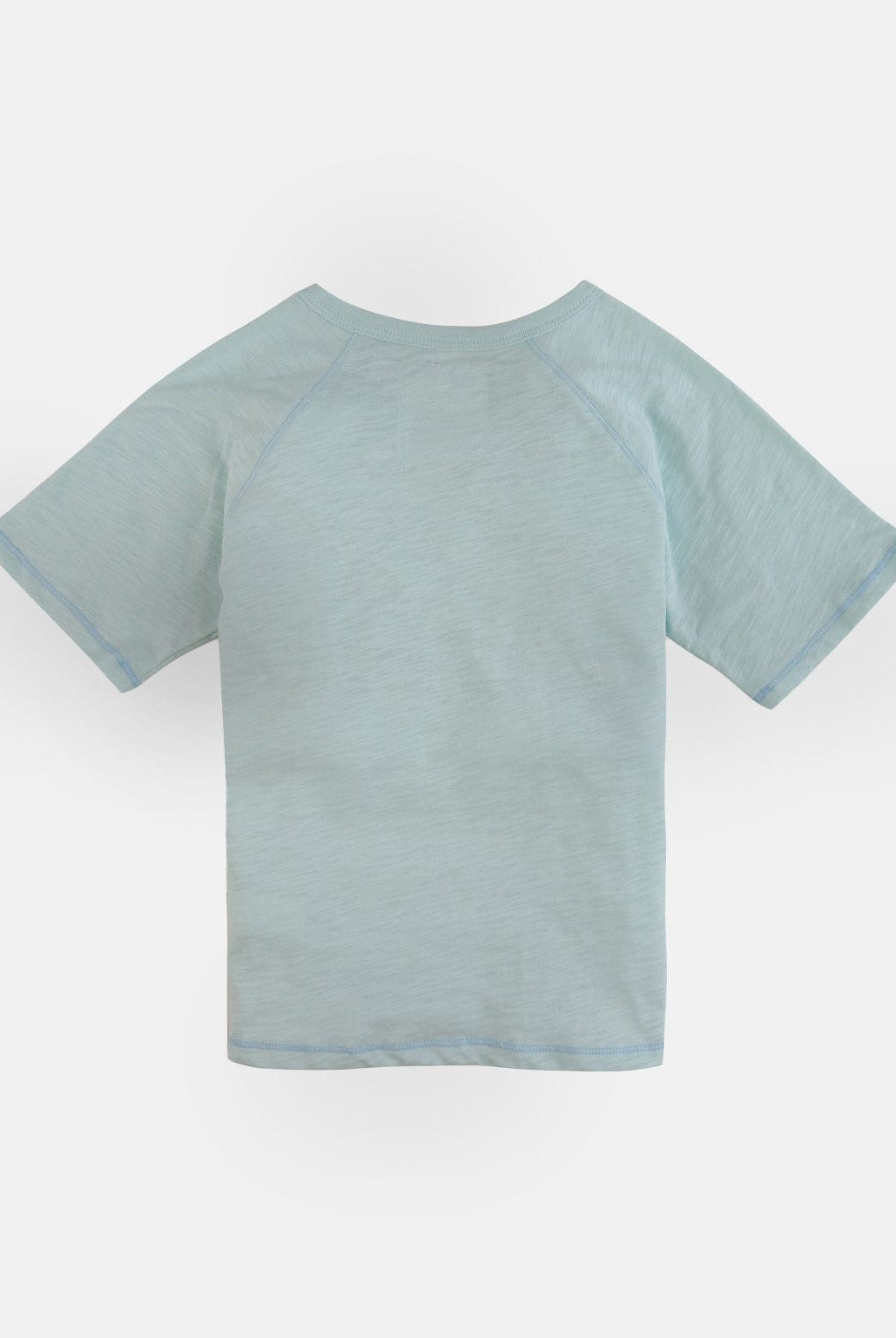 جينجرسنابس تيشيرت أولادي صيفي سادة بفتحة صدر V أزرق