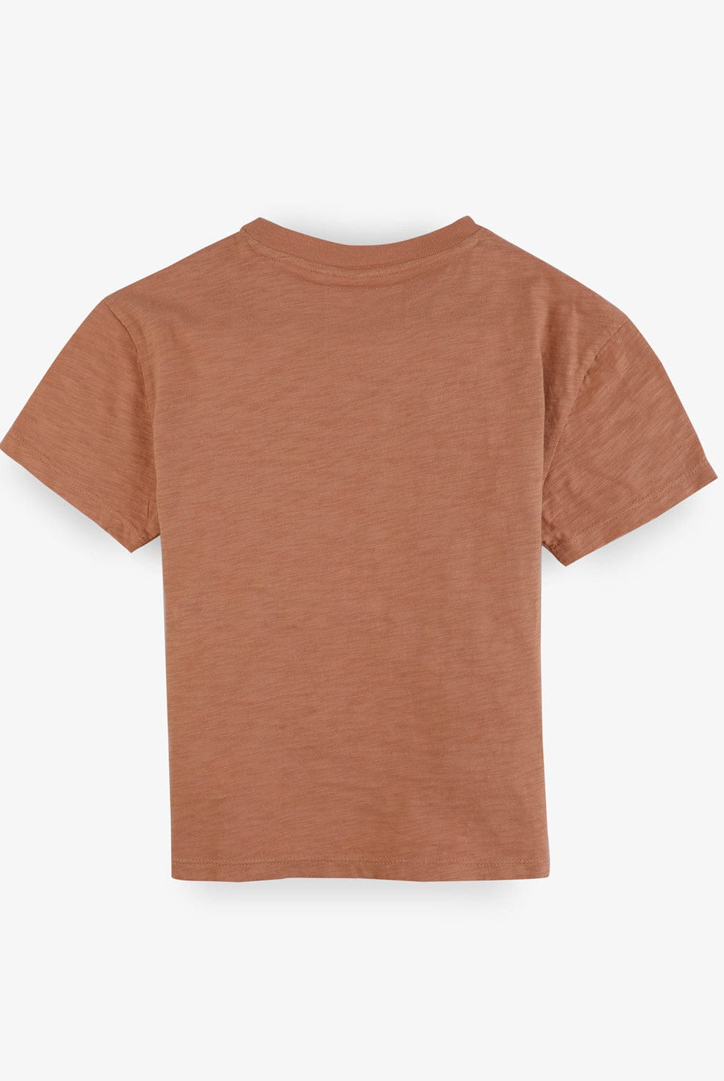 جينجرسنابس تيشيرت أولادي بياقة دائرية بطبعة على الصدر بني