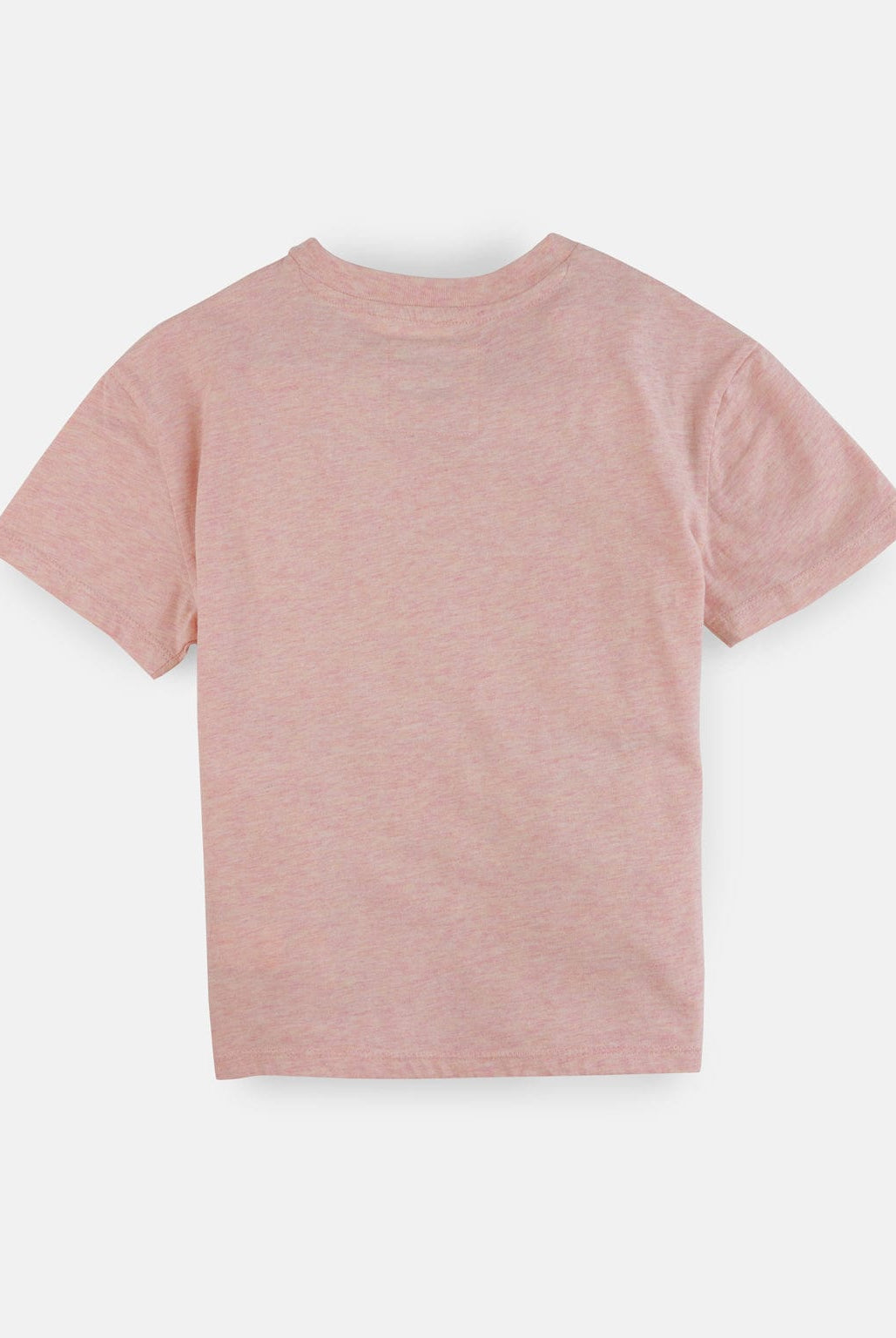 جينجرسنابس تيشيرت أولادي بياقة دائرية نص كم بطبعة على الصدر وردي