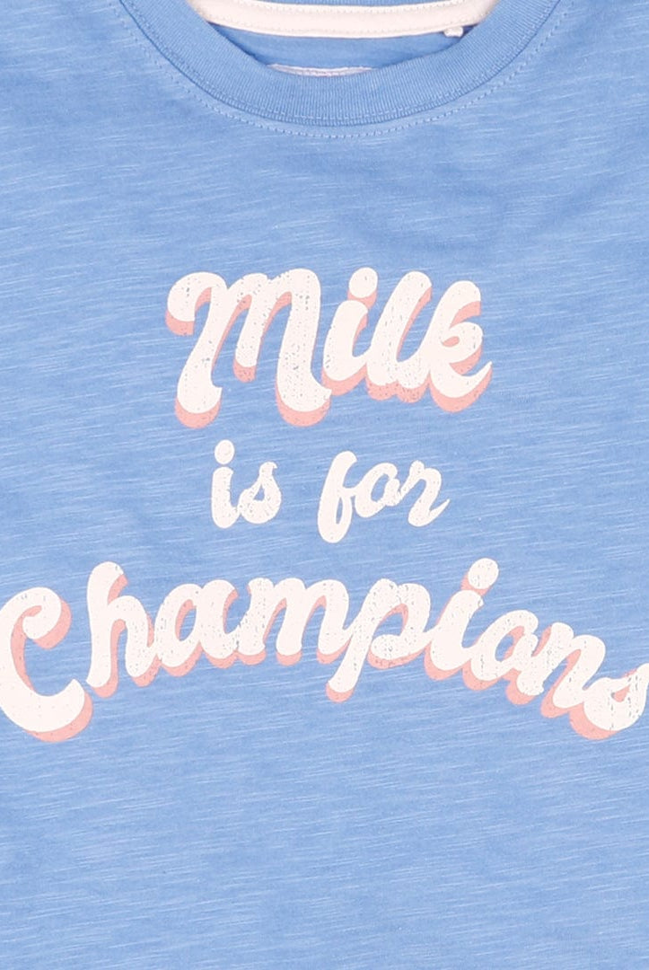 جينجرسنابس تي شيرت ولادي بطبعة أزرق سماوي