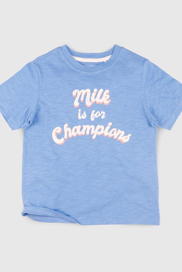 جينجرسنابس تي شيرت ولادي بطبعة أزرق سماوي