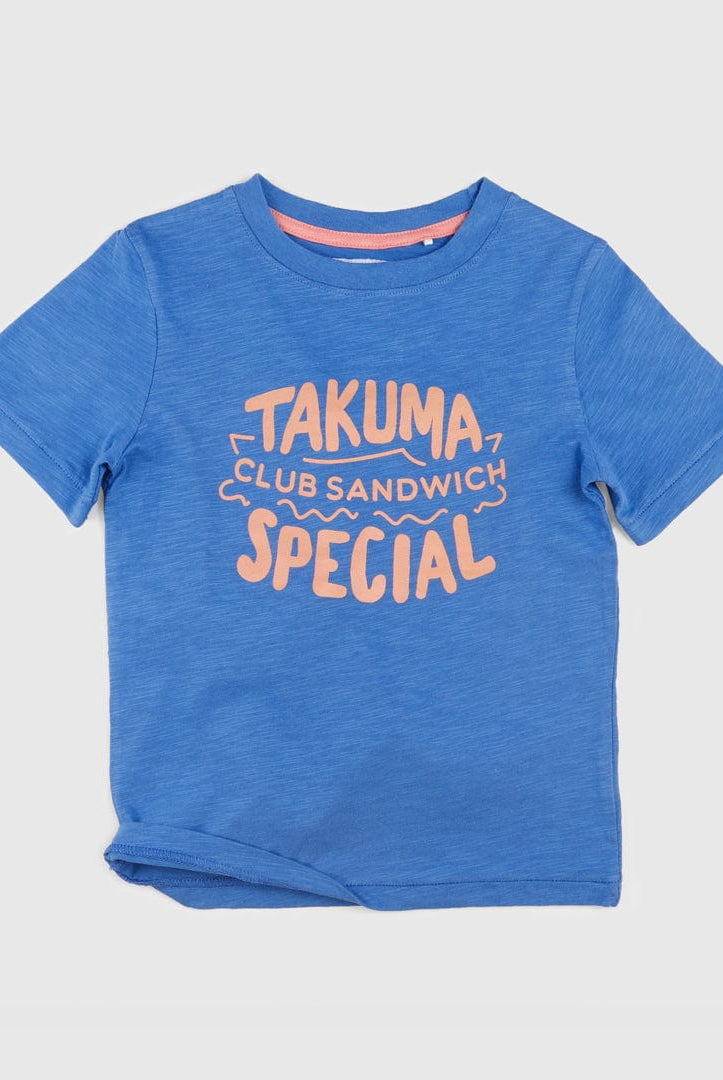 جينجرسنابس تيشيرت قطني بطبعة أمامية نص كم أولادي ريفيرا