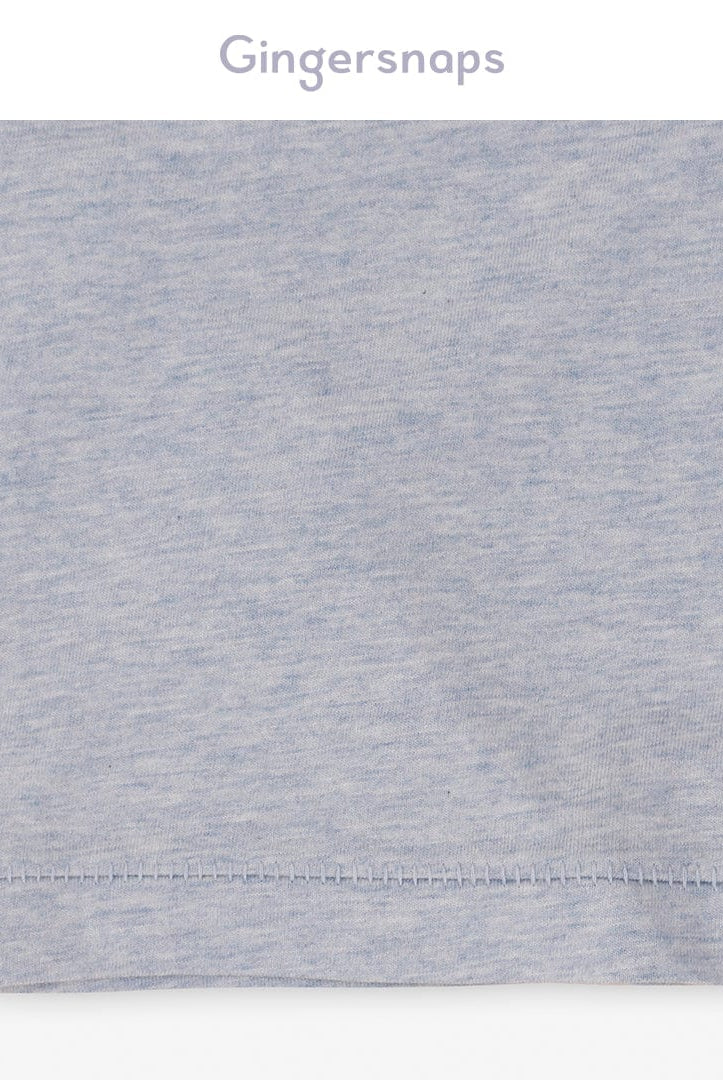 جينجرسنابس تي شيرت ولادي سادة بياقة دائرية أزرق خفيف