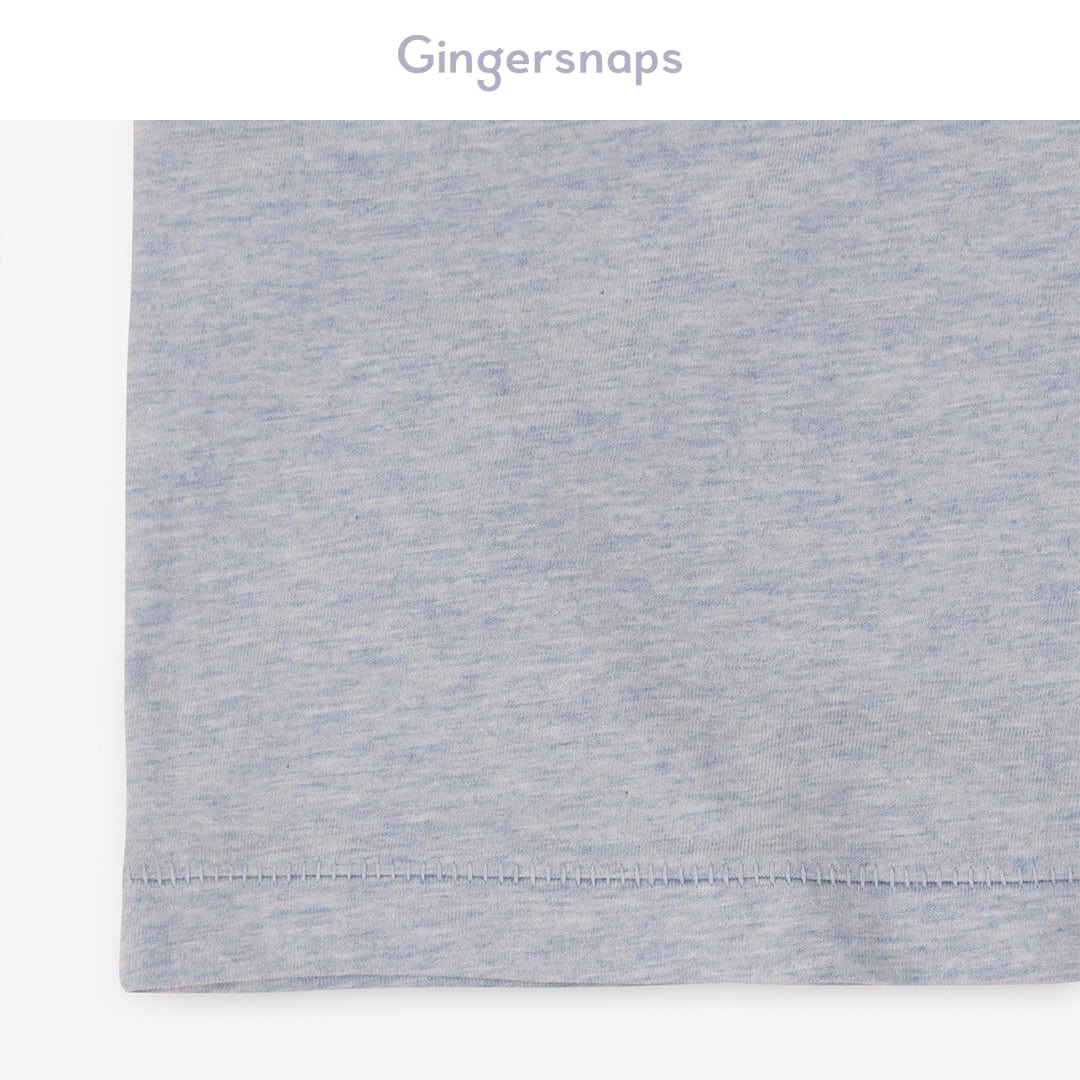 جينجرسنابس تي شيرت ولادي سادة بياقة دائرية أزرق خفيف