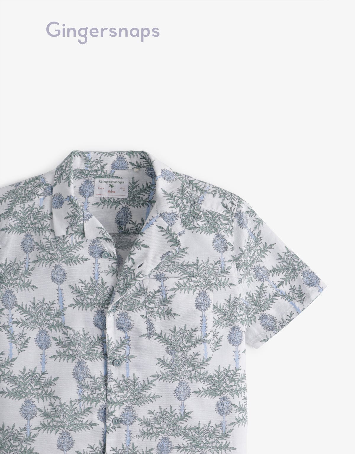 جينجرسنابس قميص نص كم مشجر أولادي متعدد الألوان