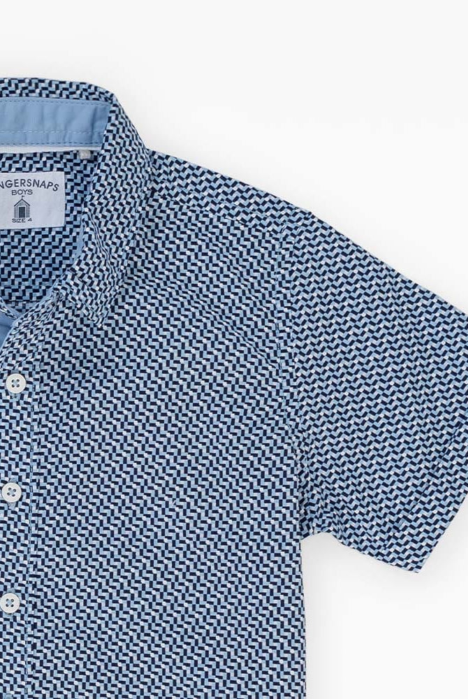 جينجرسنابس قميص منقوش أولادي بنقشات متعدد الألوان