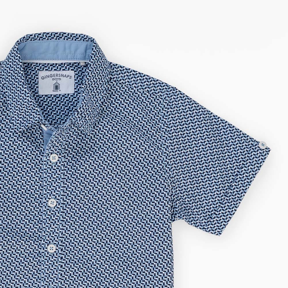 جينجرسنابس قميص منقوش أولادي بنقشات متعدد الألوان