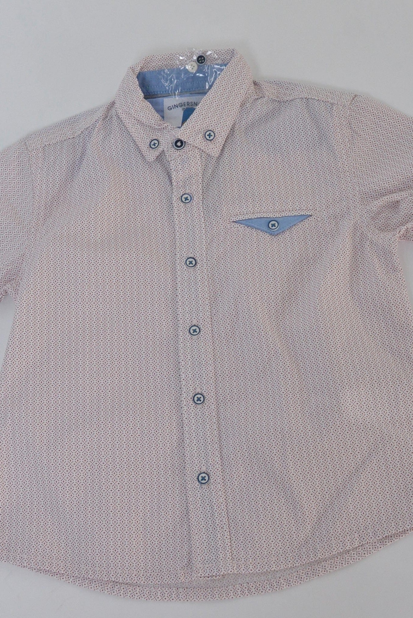 جينجرسنابس قميص أولادي منقوش نص كم مارون