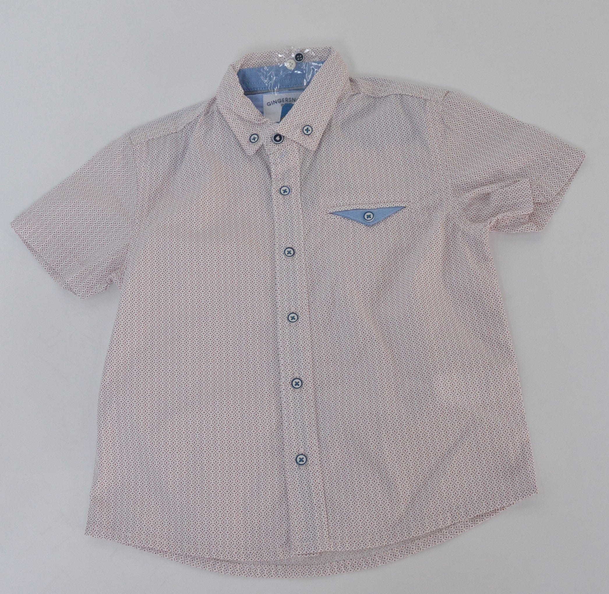 جينجرسنابس قميص أولادي منقوش نص كم مارون