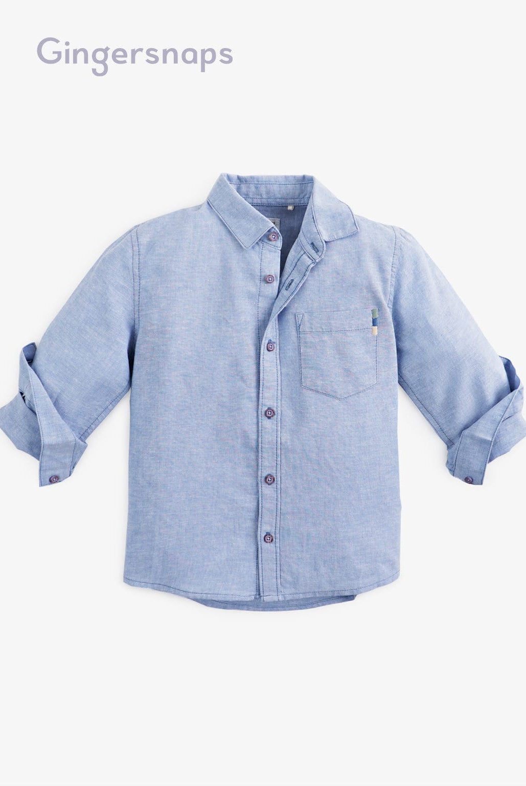 جينجرسنابس قميص بولو أولادي بياقة أزرق